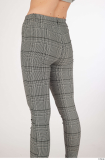 Olivia Sparkle casual dressed grey checkered trousers thigh 0004.jpg